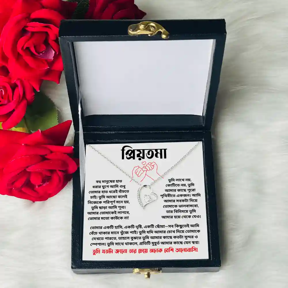 Anondik, gift for her, girlfriend gift, gift for girlfriend, girlfriend birthday gift, valentine's day gift, necklace, message card, romantic message, gift e